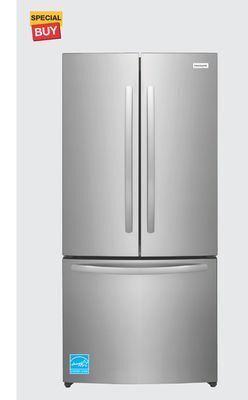 The Home Depot Frigidaire 17.6 cu. ft. brushed steel counter-depth french door refrigerator offer