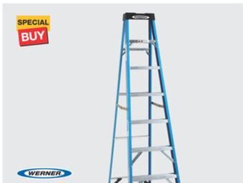 The Home Depot Werner 8 fiberglass step ladder type i offer
