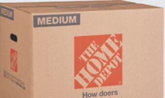 The Home Depot Medium moving box with handles offer