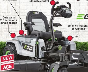 Ace Hardware Ego® power + 56 volt 42 z6 zero turn riding mower offer