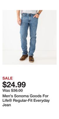 Kohl's Men's sonoma goods for life® regular-fit everyday jean offer