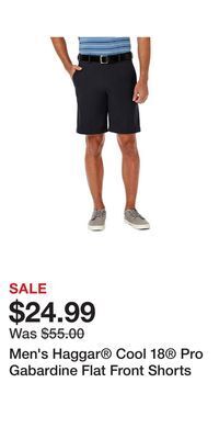 Kohl's Men's haggar® cool 18® pro gabardine flat front shorts offer