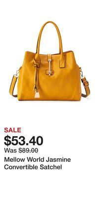 Kohl's Mellow world jasmine convertible satchel offer