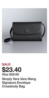 Kohl's Simply vera vera wang signature envelope crossbody bag offer