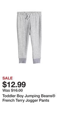Kohl's Toddler boy jumping beans® french terry jogger pants offer