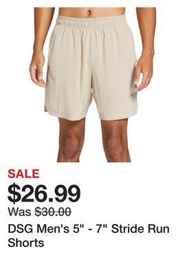 Dick's Sporting Goods Dsg men's 5 - 7 stride run shorts offer