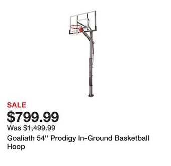 Dick's Sporting Goods Goaliath 54'' prodigy in-ground basketball hoop offer
