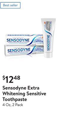 Walmart Sensodyne extra whitening sensitive toothpaste offer