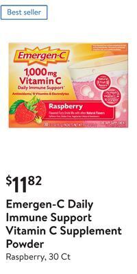 Walmart Emergen-c daily immune support vitamin c supplement powder offer