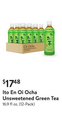 Walmart Ito en oi ocha unsweetened green tea offer