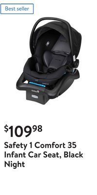 Walmart Safety 1 comfort 35 infant car seat, black night offer
