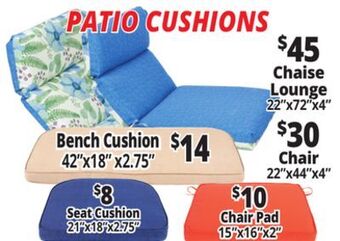 Ocean State Job Lot Woodsy juniper outdoor reversible chaise lounge cushion, 22 x 72 offer