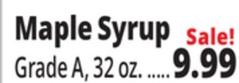 Ocean State Job Lot Grade a maple syrup, 32 oz offer