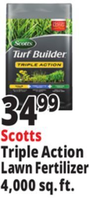 Ocean State Job Lot Scotts triple action lawn fertilizer offer