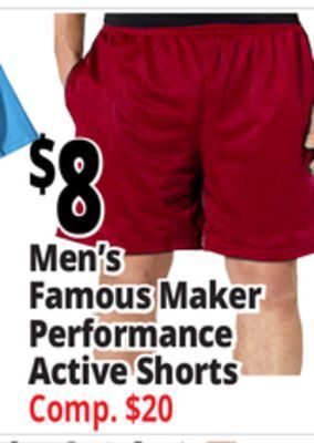 Ocean State Job Lot Men's famous maker performance active shorts offer