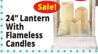 Ocean State Job Lot 24 lantern with flameless candles offer
