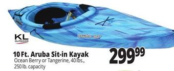 Ocean State Job Lot Kl outdoor aruba 10' sit-in kayak, ocean berry offer
