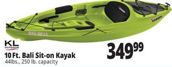 Ocean State Job Lot 10 ft. bali sit-on kayak offer