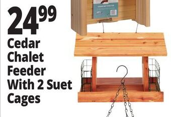Ocean State Job Lot Cedar chalet feeder with 2 suet cages offer