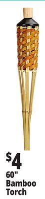 Ocean State Job Lot 60 woven bamboo torch with cap offer