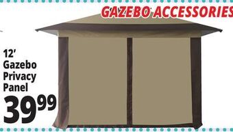 Ocean State Job Lot Gazebo privacy single panel with center zipper, 12' offer