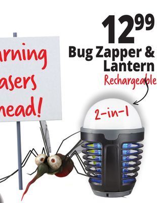 Ocean State Job Lot 2-in-1 rechargeable bug zapper & lantern offer