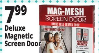 Ocean State Job Lot Deluxe magnetic screen door offer