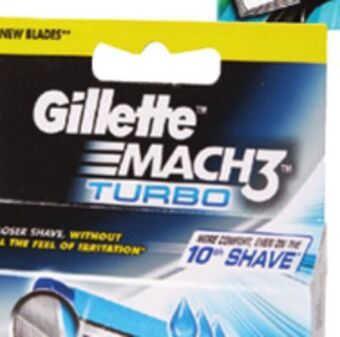 Ocean State Job Lot Gillette mach3 turbo 4 ct. refills offer