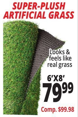 Ocean State Job Lot Super-plush artificial grass offer