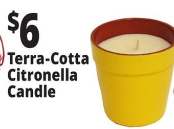 Ocean State Job Lot Terra-cotta citronella candle offer