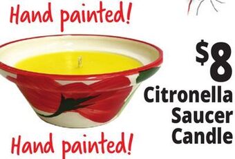 Ocean State Job Lot Citronella saucer candle offer
