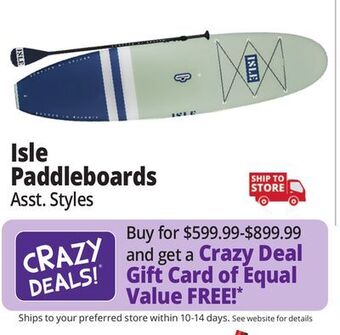 Ocean State Job Lot Aquaplanet 10' allround ten inflatable stand up paddleboard offer