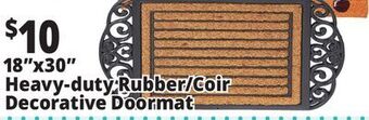 Ocean State Job Lot 18x30 heavy-duty rubber/coir decorative doormat offer