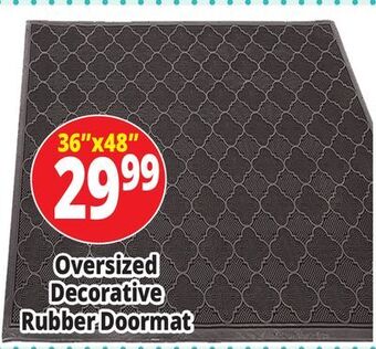 Ocean State Job Lot Oversized rubber estate mat, 3' x 4' offer