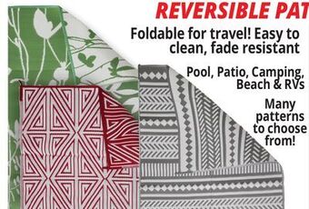 Ocean State Job Lot Reversible patio rugs offer