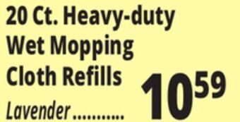 Ocean State Job Lot 20 ct. heavy-duty wet mopping cloth refills offer