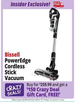 Ocean State Job Lot Bissell poweredge cordless stick vacuum offer