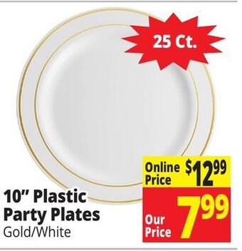 Ocean State Job Lot 10 plastic party plates offer
