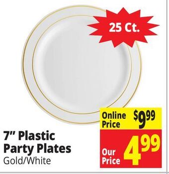 Ocean State Job Lot 7 plastic party plates offer