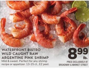 Albertsons Waterfront Bistro Wild Caught Raw Argentine Pink Shrimp offer
