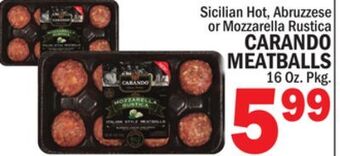 C Town Carando meatballs offer