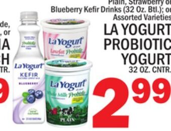 C Town La yogurt probiotic yogurt 32 oz. cntr. offer