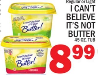 C Town I can't believe it's not butter offer