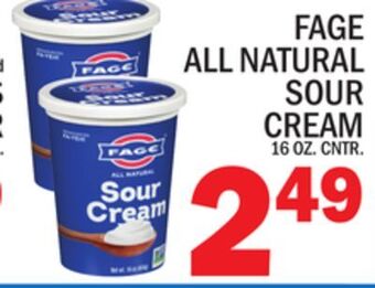 C Town Fage all natural sour cream offer