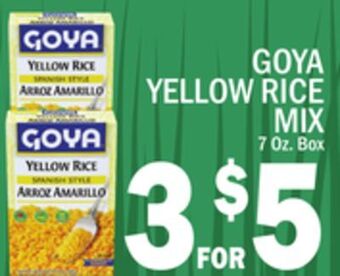 C Town Goya yellow rice mix offer