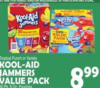 Bravo Supermarkets Kool-aid jammers value pack offer
