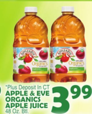 Bravo Supermarkets Apple & eve organics apple juice offer