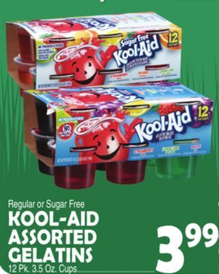 Bravo Supermarkets Kool-aid assorted gelatins offer