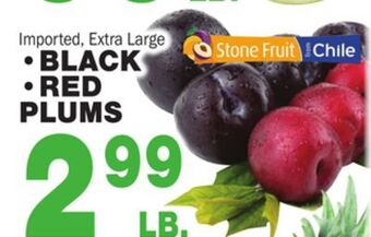 Bravo Supermarkets Black red plums offer