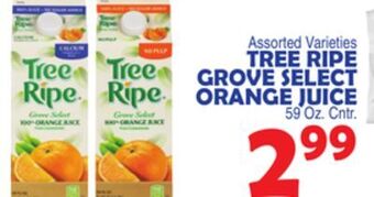 Bravo Supermarkets Tree ripe grove select orange juice offer